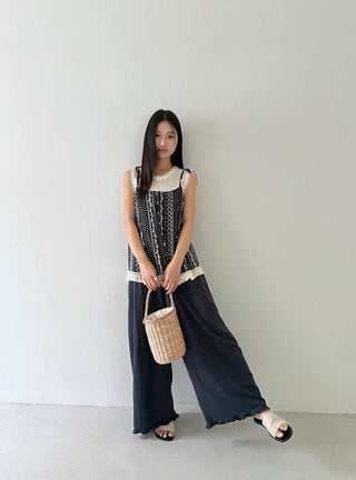 lace hollow Top