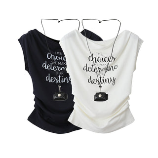 letter pleated top