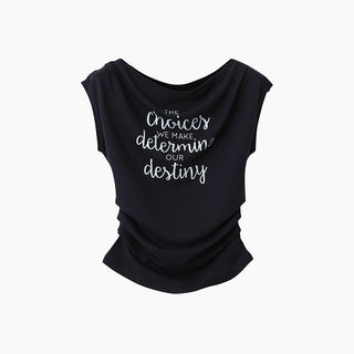 letter pleated top