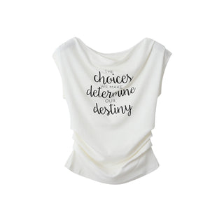 letter pleated top