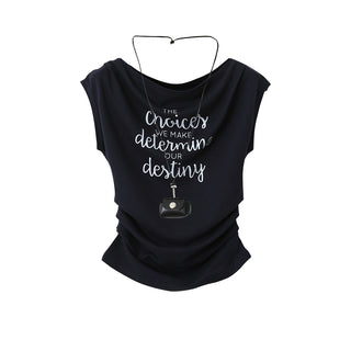 letter pleated top
