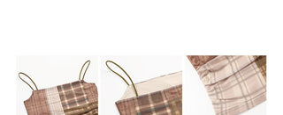 Plaid Mesh Camisole