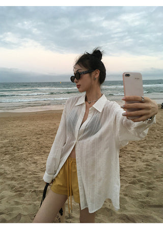 Striped Sun Protection Shirt