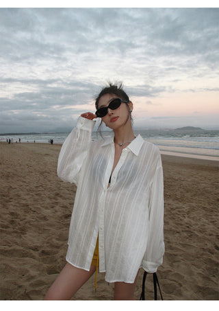 Striped Sun Protection Shirt