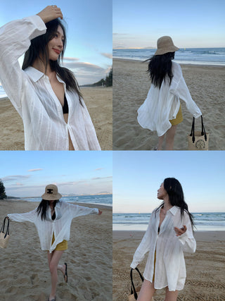 Striped Sun Protection Shirt