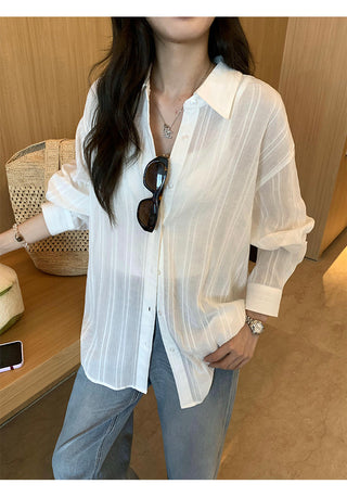 Striped Sun Protection Shirt