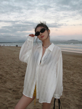 Striped Sun Protection Shirt