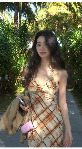 Plaid Sling Dress