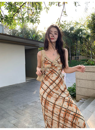 Plaid Sling Dress