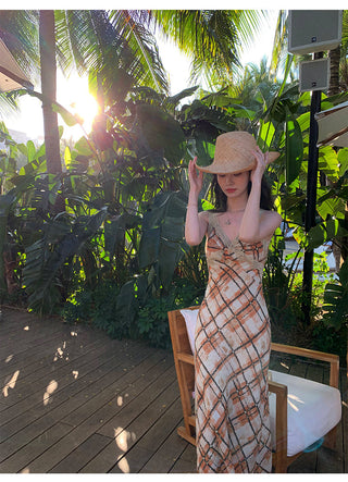 Plaid Sling Dress