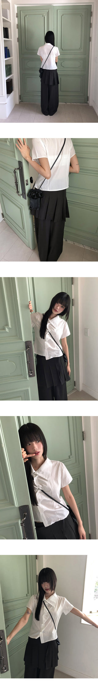 Asymmetric Lapel Shirt