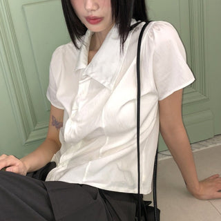 Asymmetric Lapel Shirt