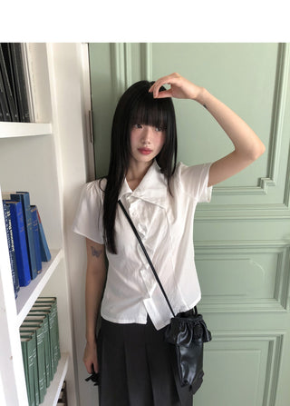 Asymmetric Lapel Shirt