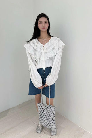 V-Neck Tied Cardigan