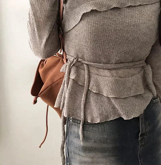 Strap Fake Two-Piece Knit