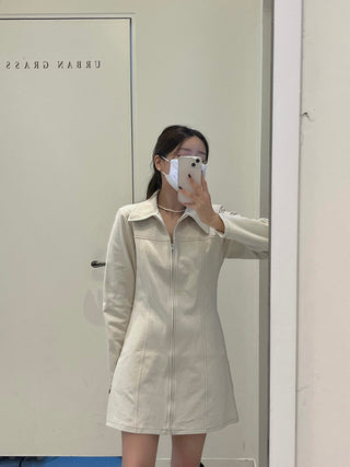 Zipper Polo Dress
