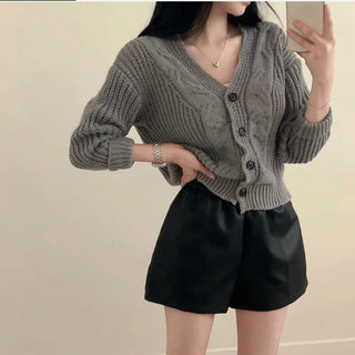 Twist Single-Breast Sweater
