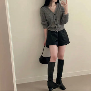 Twist Single-Breast Sweater