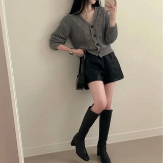 Twist Single-Breast Sweater