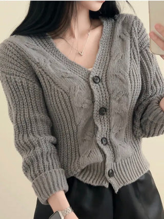 Twist Single-Breast Sweater