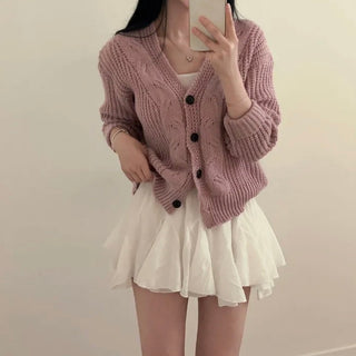 Twist Single-Breast Sweater