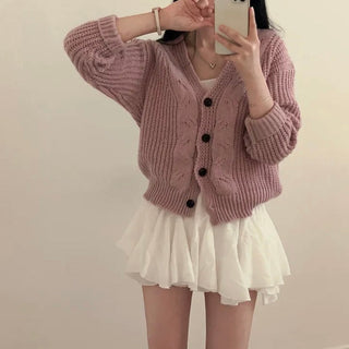 Twist Single-Breast Sweater