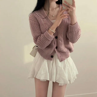 Twist Single-Breast Sweater
