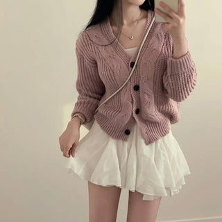 Twist Single-Breast Sweater