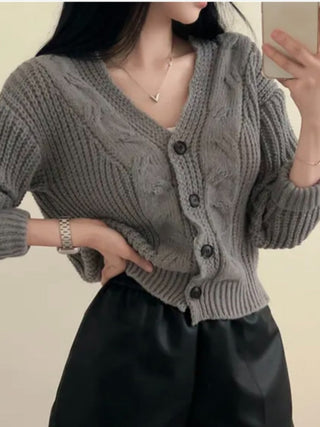Twist Single-Breast Sweater