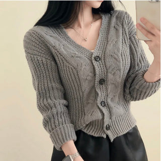 Twist Single-Breast Sweater