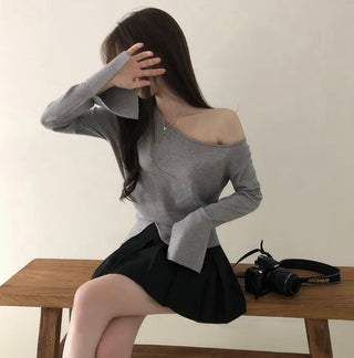 Off-Shoulder Flared Sleeve Top