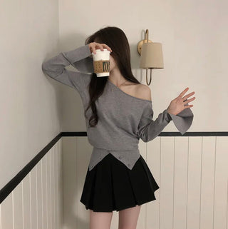 Off-Shoulder Flared Sleeve Top