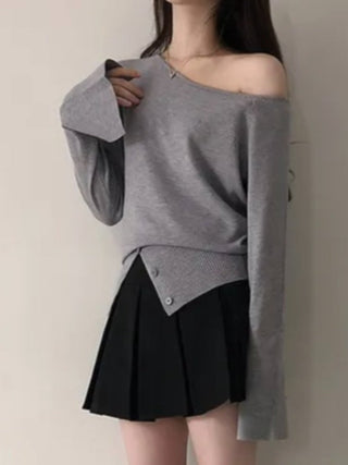 Off-Shoulder Flared Sleeve Top