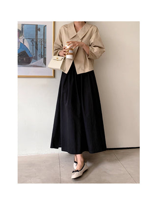 V-Neck Trench Cape