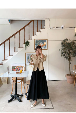 V-Neck Trench Cape