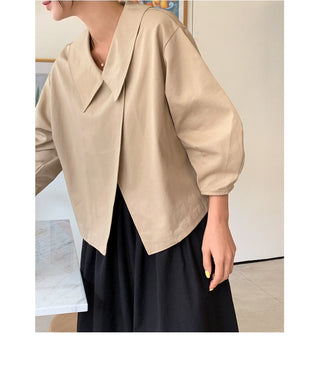 V-Neck Trench Cape