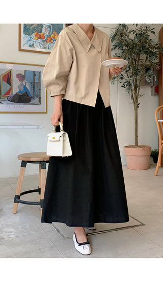 V-Neck Trench Cape