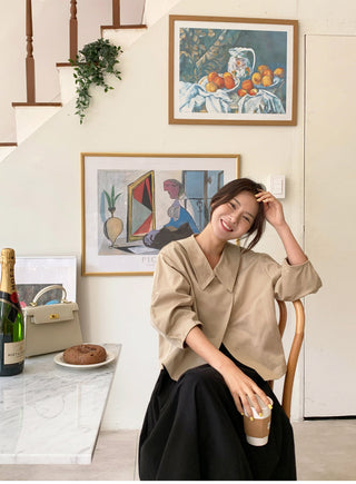 V-Neck Trench Cape
