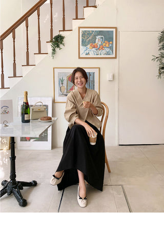 V-Neck Trench Cape