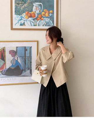 V-Neck Trench Cape