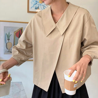 V-Neck Trench Cape