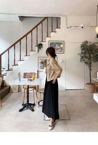 V-Neck Trench Cape