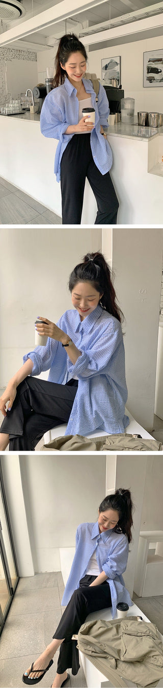 Seersucker Plaid Shirt
