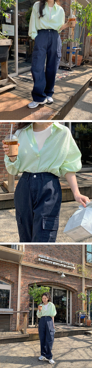 Seersucker Plaid Shirt