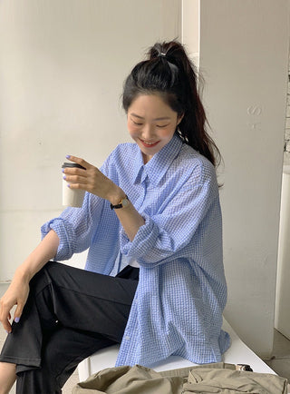 Seersucker Plaid Shirt