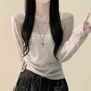 Off-Shoulder Vest Two-Piece