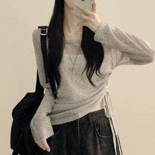 Off-Shoulder Vest Two-Piece