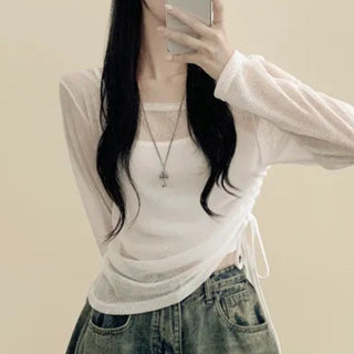 Off-Shoulder Vest Two-Piece