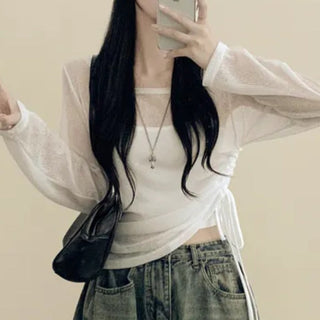 Off-Shoulder Vest Two-Piece
