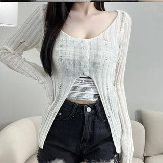 Hollow-Out Sun Cardigan